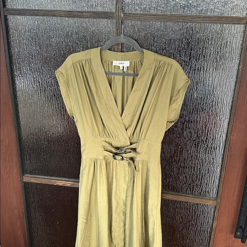 ba&sh Dove midi dress in olive green size small. - Picture 13 of 13